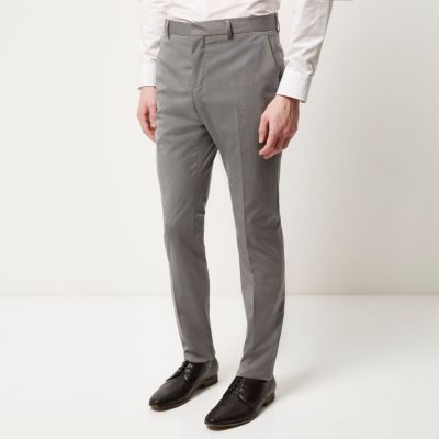 Grey smart slim trousers